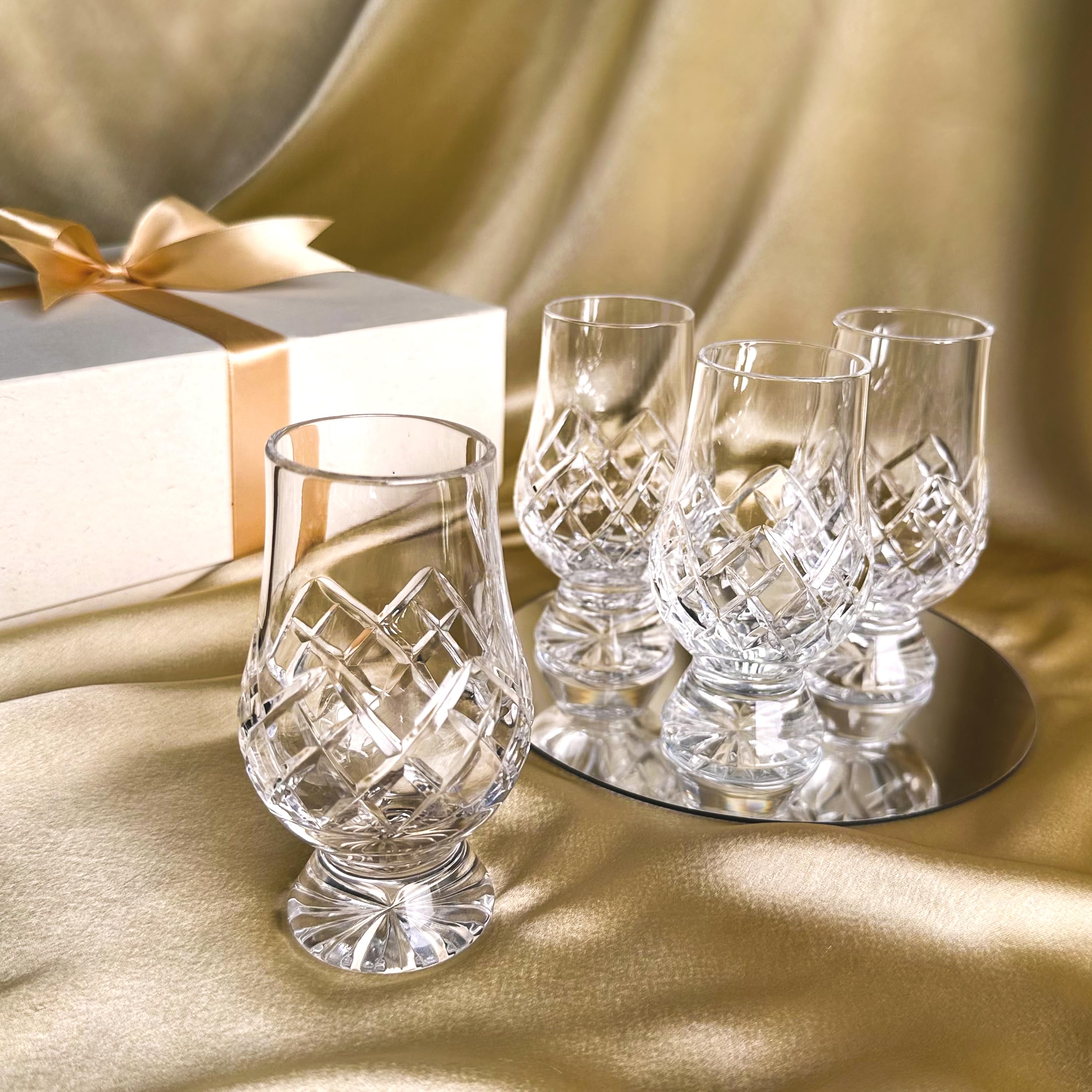 Premium GLENCAIRN Cut Crystal Whiskey Glasses Set of 2 - Ideal for Scotch, Bourbon & Whiskey Tasting, Perfect Gift for Whiskey Lovers & Home Bar Decor