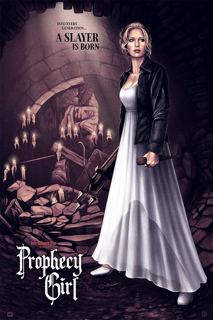 Buffy The Vampire Slayer: Prophecy Girl Screenprinted Poster - Vintage TV Show Collectible for Fans & Home Decor