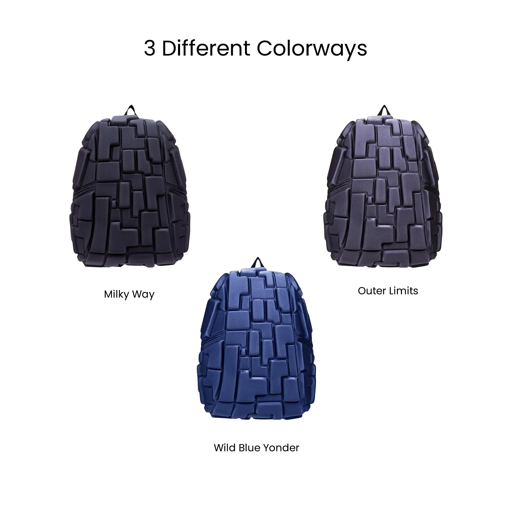 Blok Milky Way Black 15 Inch Laptop Backpack - Stylish Unisex Travel Bag with Large Storage for Men & Women | Perfect for Commuting, Business Trips & College Use