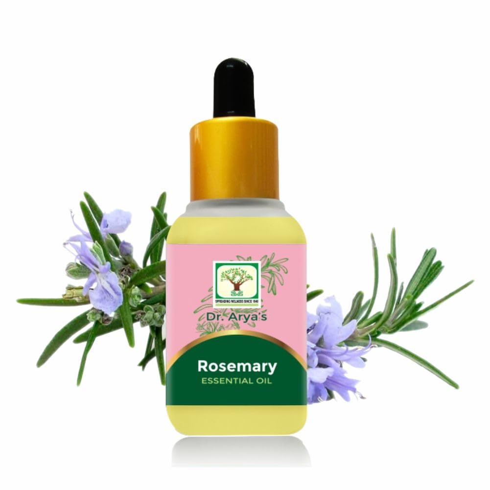 DR ARYA Rosemary Essential Oil for Hair Growth & Hair Fall Control - 20ml | Natural Hair Nourishment, Scalp Treatment & Relaxing Aromatherapy | Perfect for DIY Hair Care, Massage & Skin Therapy