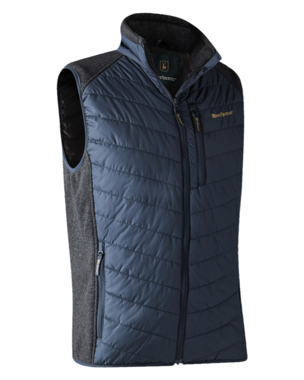 Deerhunter Moor Padded Waistcoat with Knit - Warm Quilted Hunting Vest for Outdoor Adventures & Cold Weather Activities