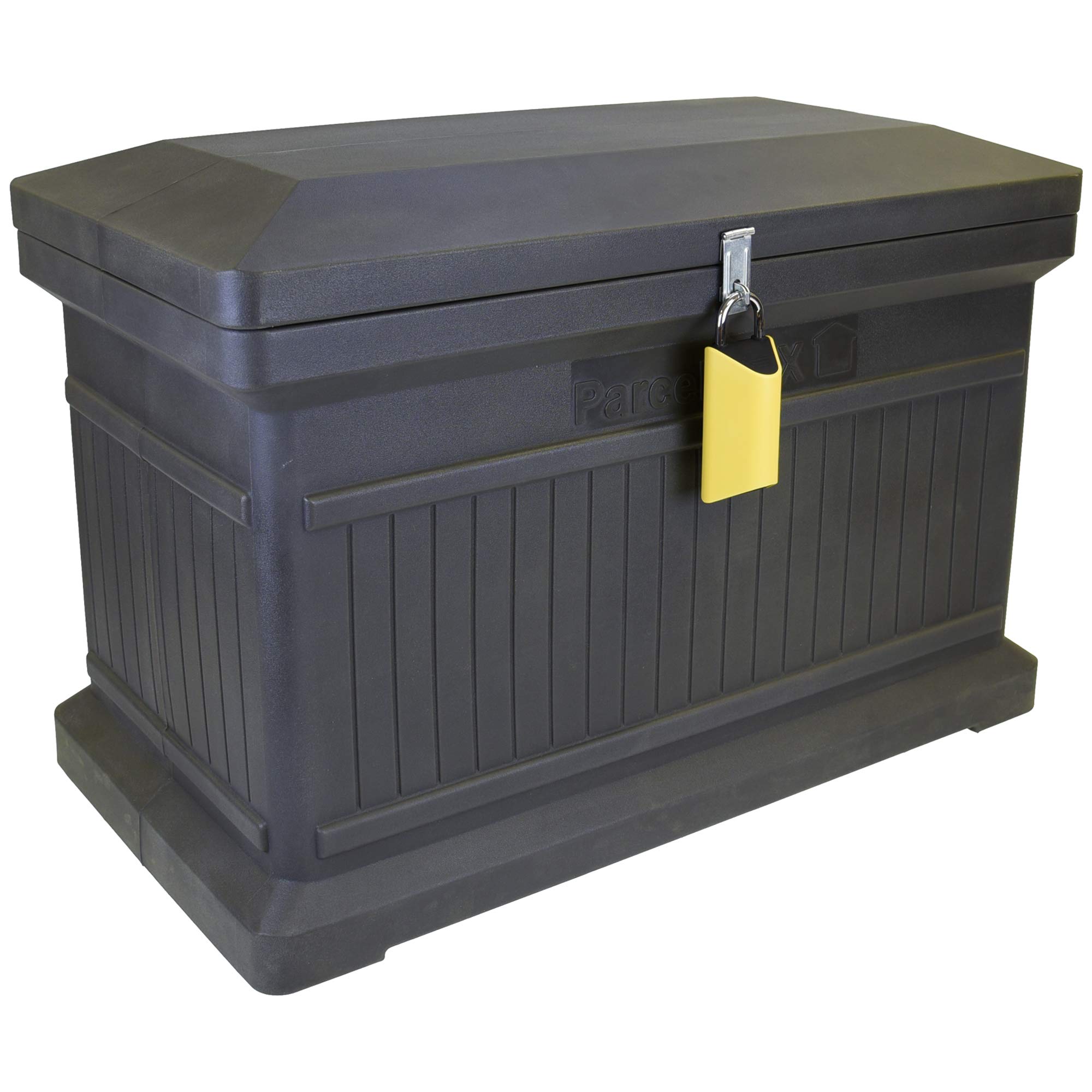 Premium Horizontal Storage Cabinet - Lockable Package Delivery Box with Hinged Lid & Smart Lock, Graphite | Secure Mail & Package Solution for Homes, Apartments & Offices