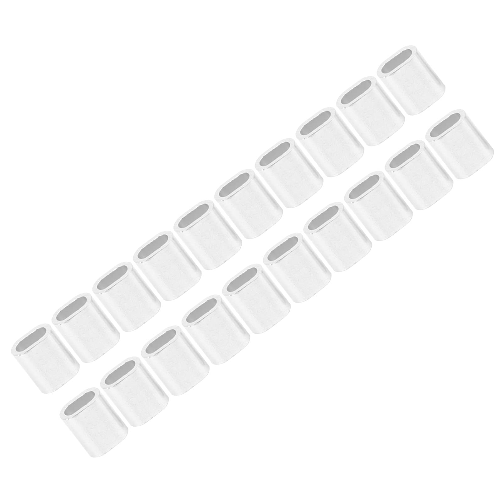 Aluminum Wire Rope Clamp Set - 100Pcs Heavy Duty Aluminum Ferrules for Rigging, Sailing & DIY Projects | Secure Rope Connections for Outdoor, Marine & Home Use