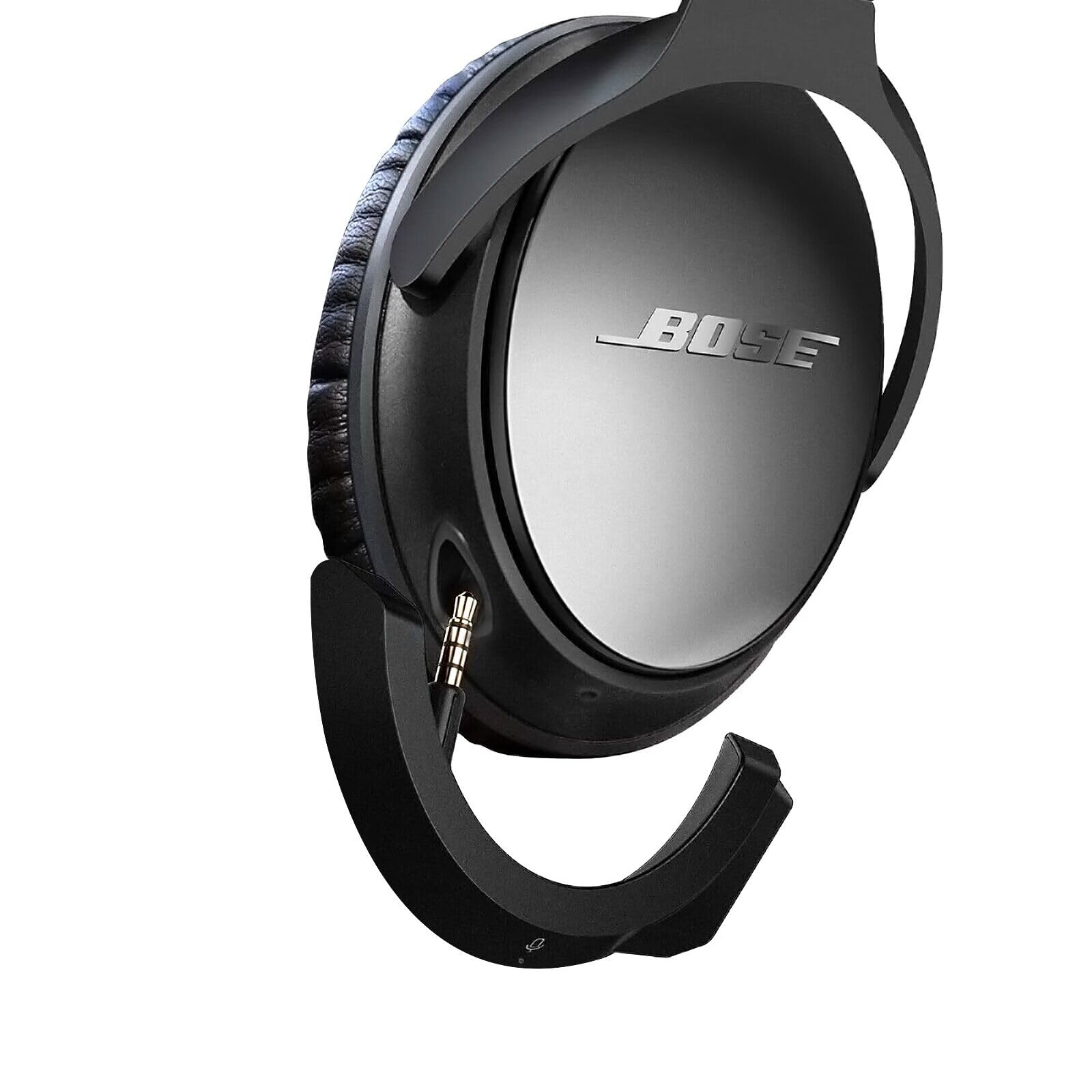 Upgraded aptX Wireless Bluetooth Adapter for Bose QuietComfort QC 25 Headphones with Mic & Volume Control - Black | Wireless Audio Streaming for Music, Movies & Calls | Perfect for Travel, Commuting & Office Use