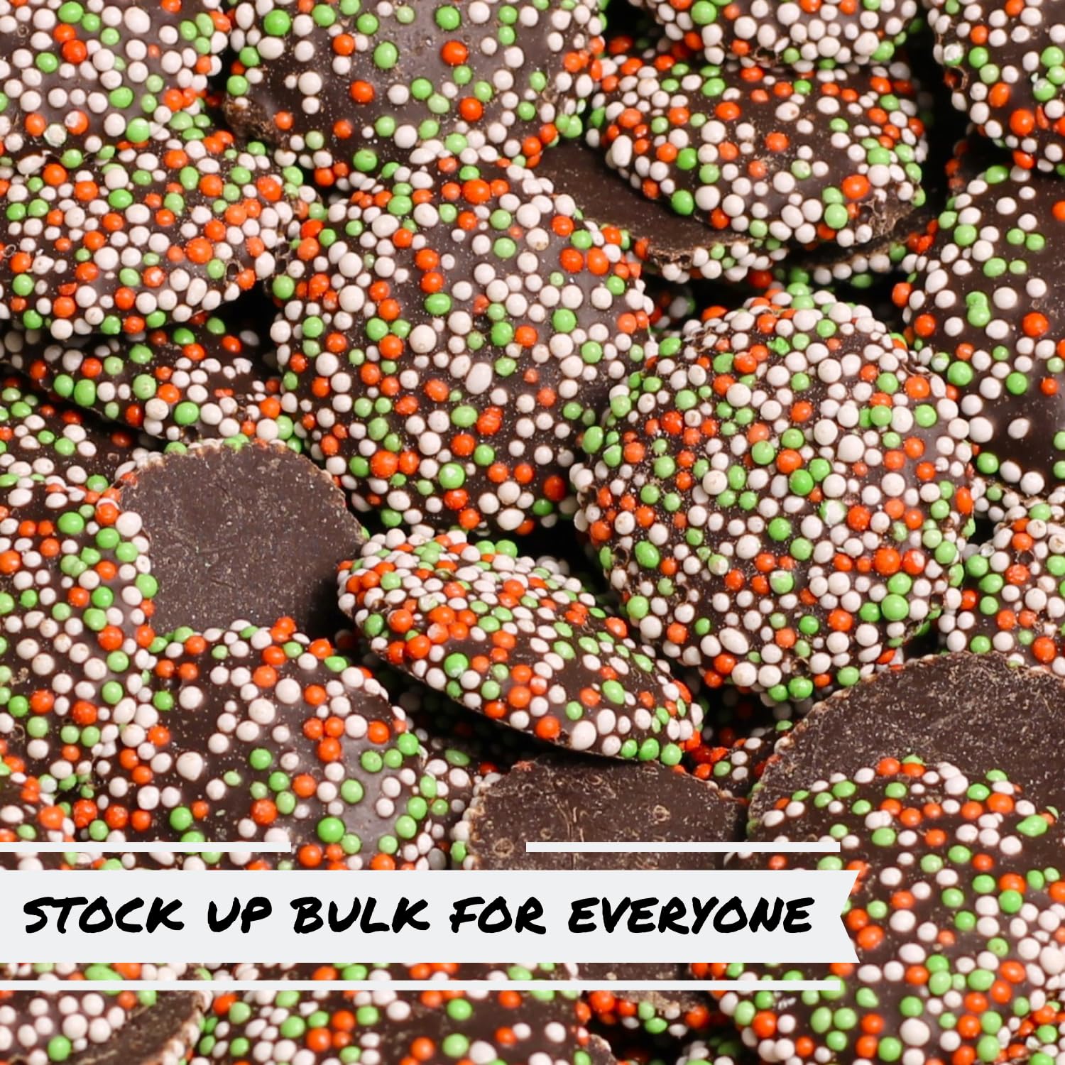 Dark Chocolate Nonpareils Candy - Vegan & Kosher, 2Lbs Bulk Bag for Holiday Gifting & Baking