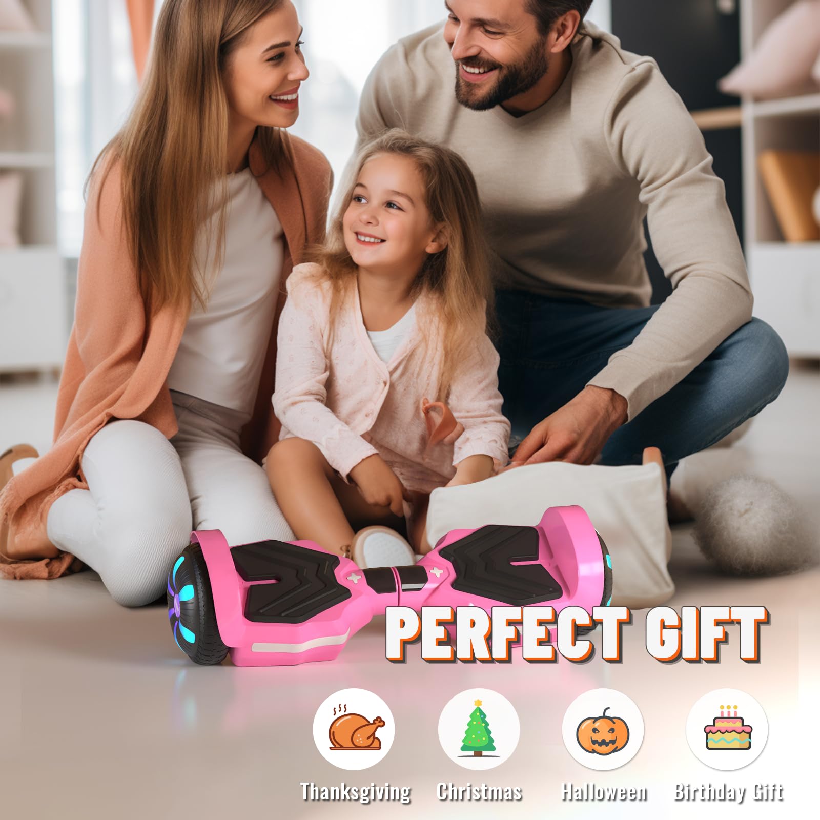 Electric Scooter with Bluetooth Speakers & LED Light-Up Wheels - APP Control, Dual 250W Motors, 8.5 mph Speed, 8.5 Miles Range - Perfect for Commuting, Fun Rides & Gifts for Kids, Adults, Boys & Girls