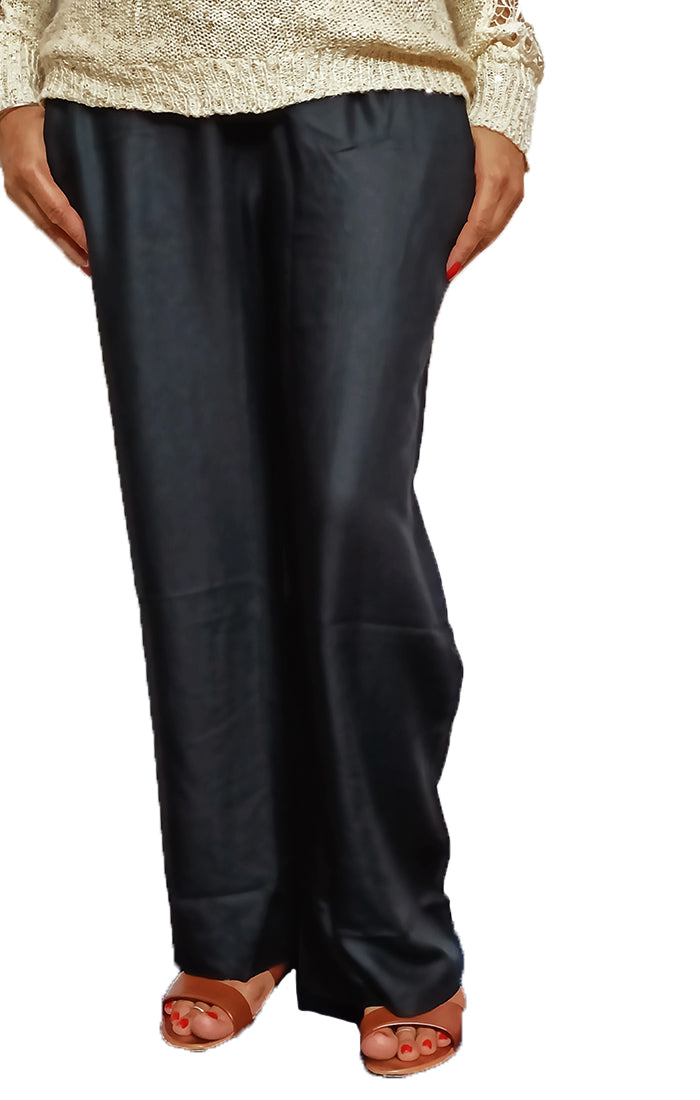 Stylish Black Rayon Palazzo Pants for Women & Girls - Comfortable Wide Leg Lounge Pants (D20) | Perfect for Yoga, Casual Wear & Summer Outfits
