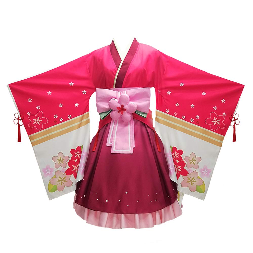 Gegexli Anime Bungo Stray Dogs Kyouka Izumi Kimono Cosplay Costume - Official Style Uniform for Halloween, Anime Conventions & Themed Parties