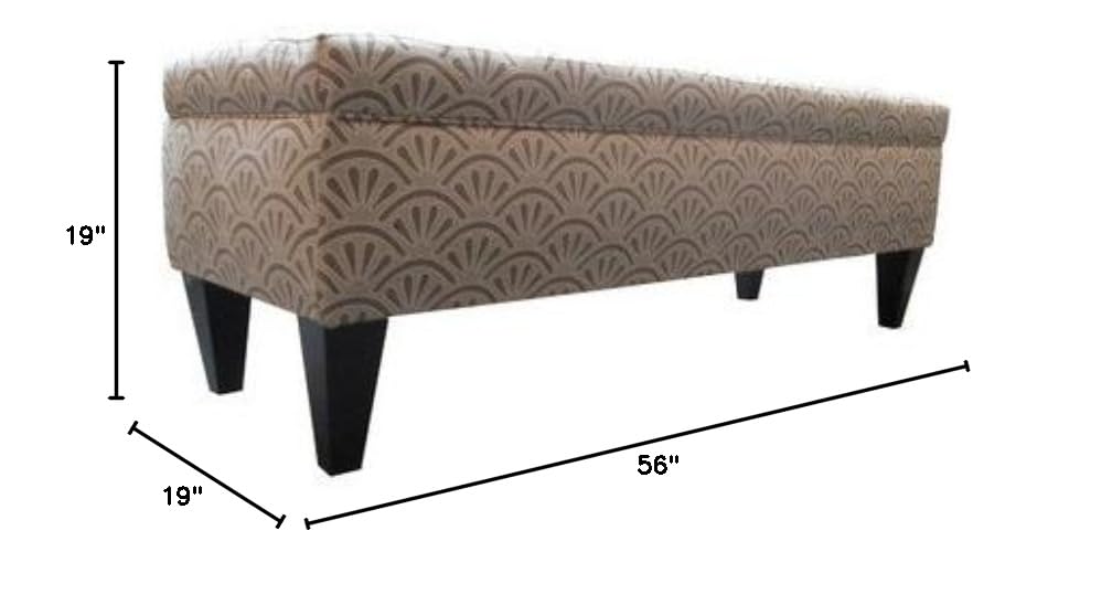 Sole Designs Brooke Upholstered Storage Bench with Cushion - Bonjour Platinum | Entryway Seating, Bedroom Storage, Living Room Ottoman, Shoe Bench for Hallway