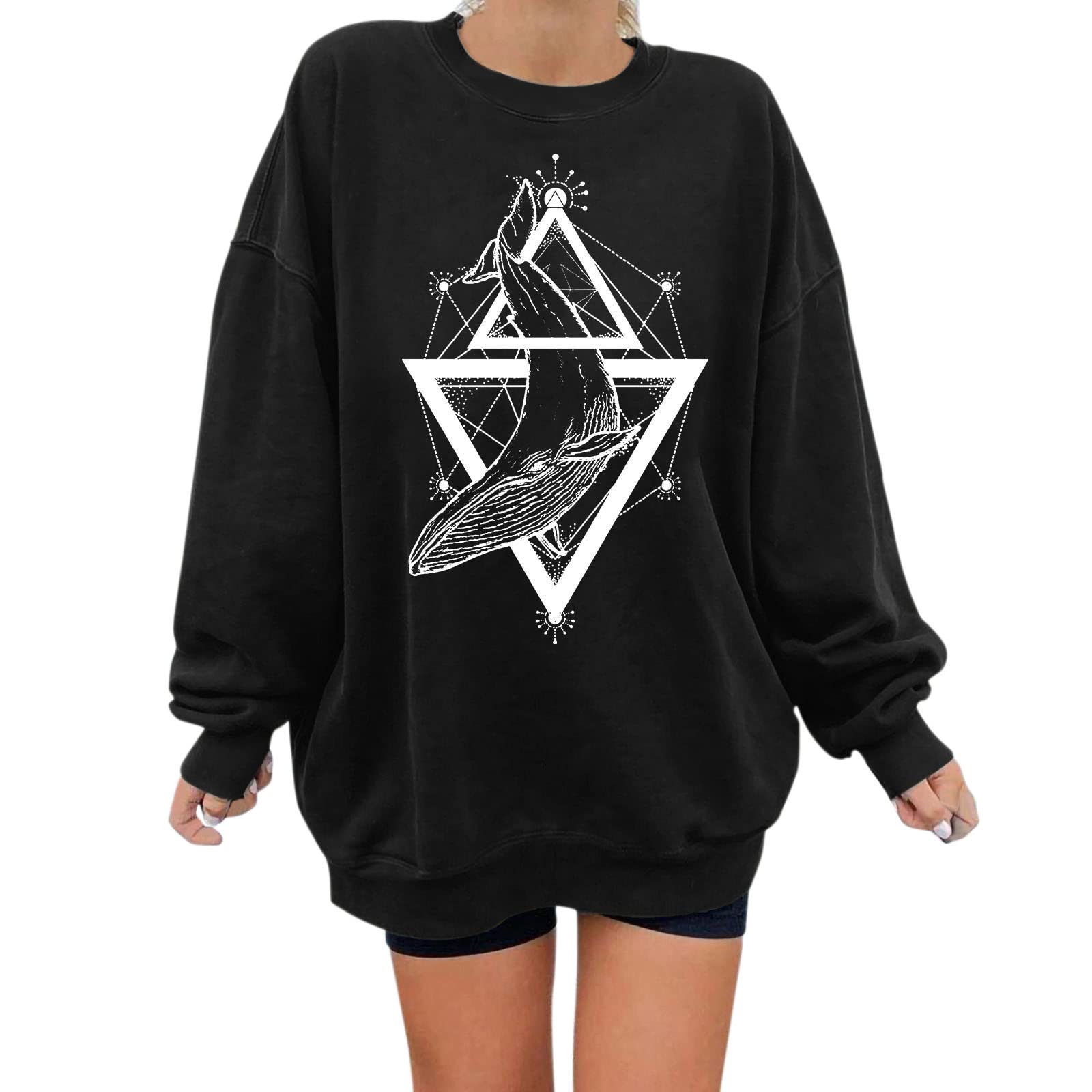 Women's Fish Print Zip Up Hoodie - Long Sleeve Warm Sweatshirt for Women, Casual Loose Pullover Shirt | Perfect for Fall, Winter & Outdoor Activities