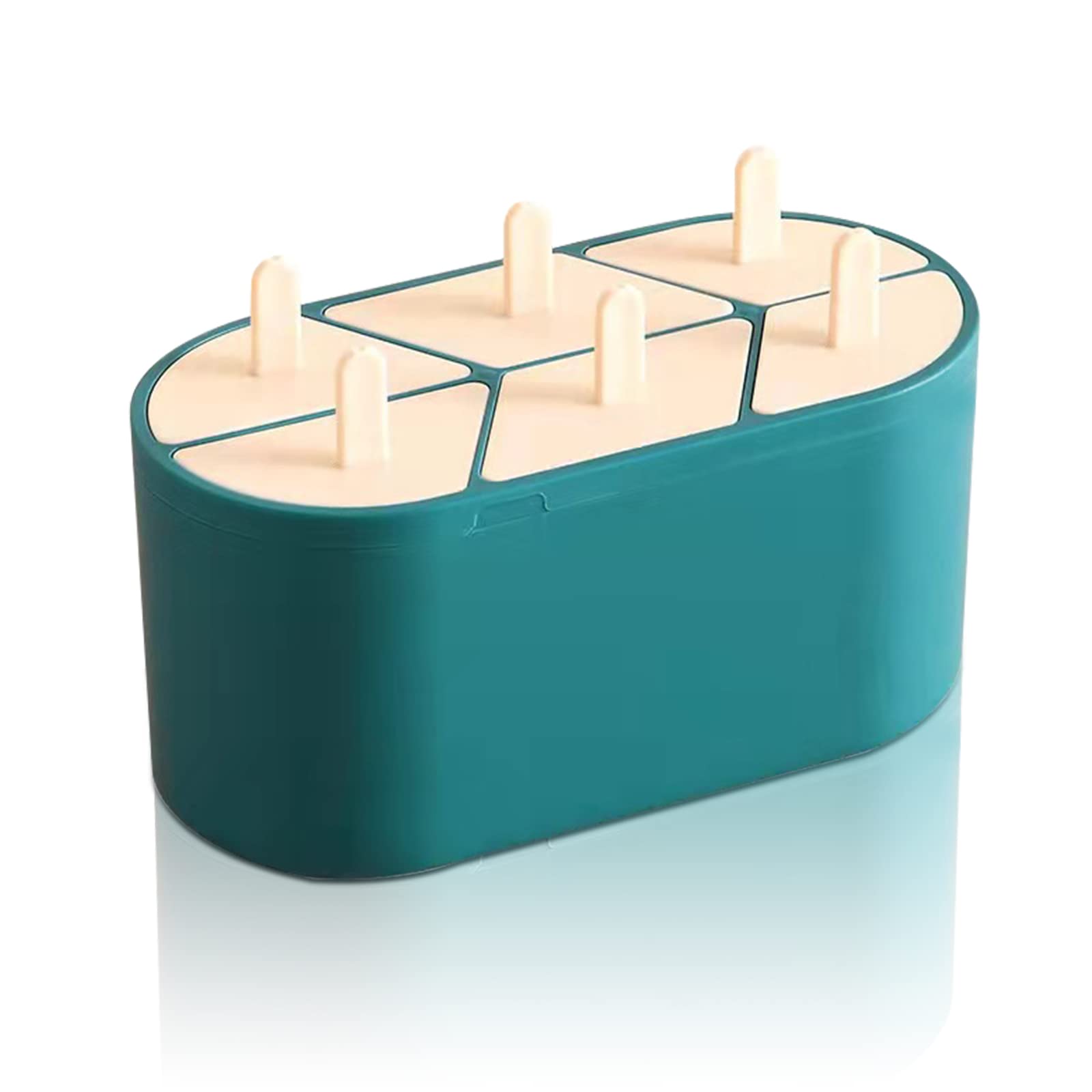 BPA-Free Reusable Popsicle Molds Set of 6 - Easy Release Ice Cream & Frozen Treat Maker for Kids & Adults (Green) - Perfect for Summer Snacks, DIY Desserts & Party Treats