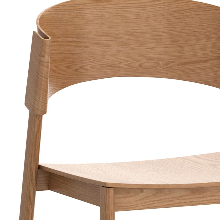 Elias Contract Grade Wooden Chairs, Set of 2 in Natural Finish - Perfect for Dining Room, Kitchen, or Office Use