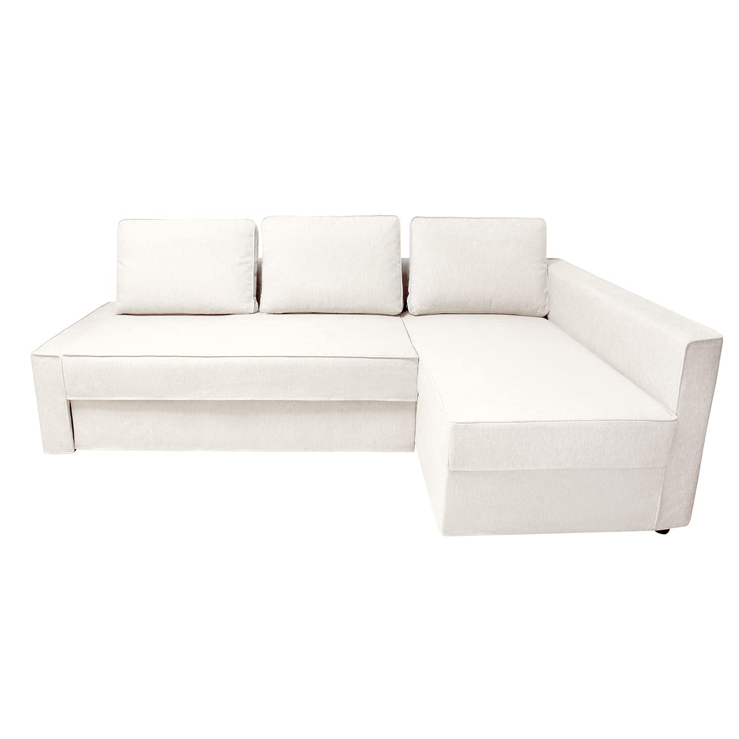 CRIUSJA IKEA Friheten Sofa Bed Sleeper Cover - Right Chaise Sectional Couch Slipcover with Cushion & Pillow Covers (8018-1) - Perfect for Living Room, Home Theater & Guest Room Protection