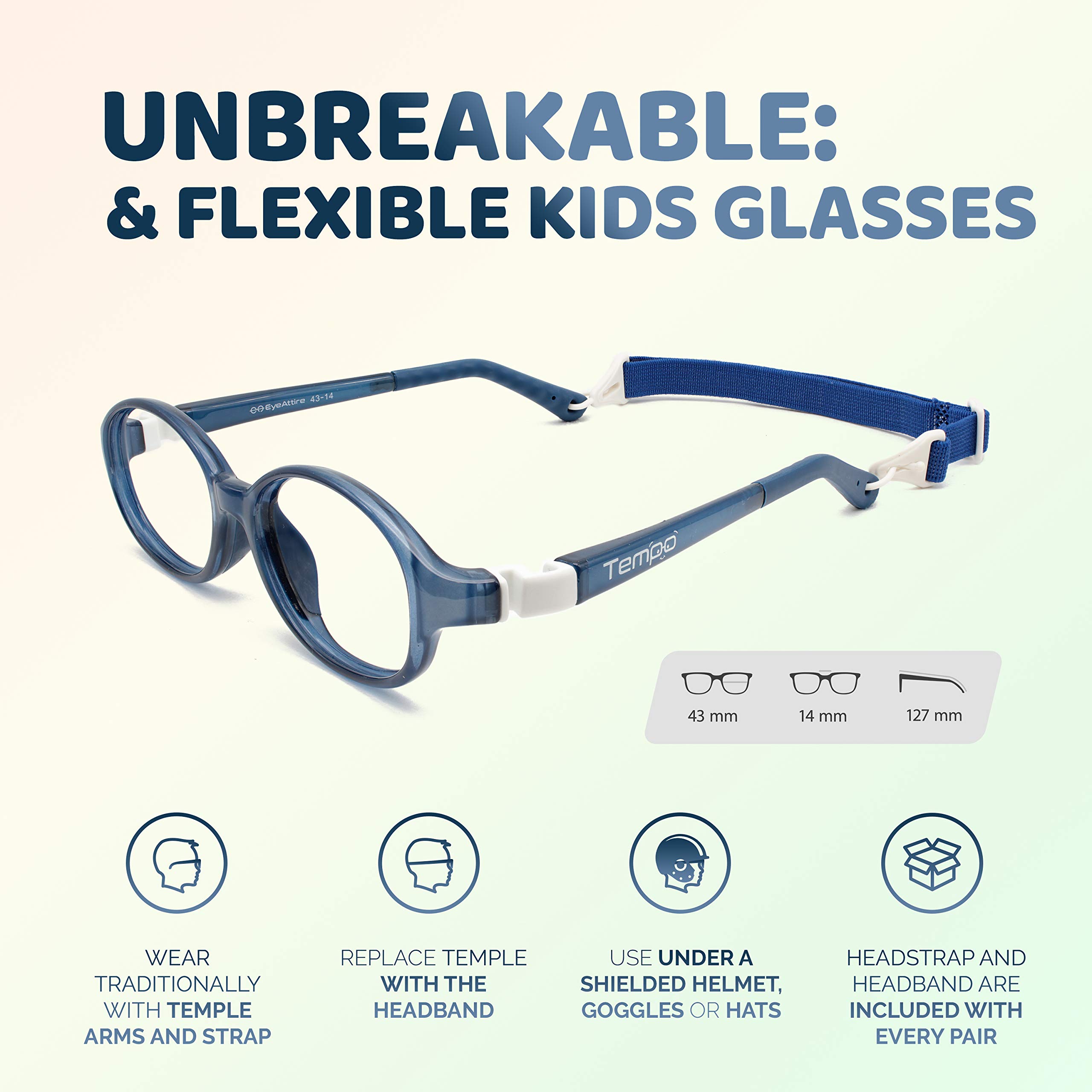 Unbreakable Kids Glasses - Flexible & Durable Children's Eyewear for Active Lifestyles - Perfect for School, Sports, and Everyday Play - Model 3005