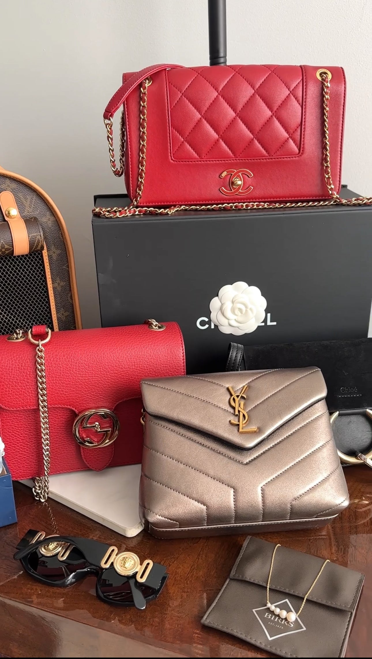 Chanel Red Leather Quilted Mademoiselle Medium Flap Bag with Gold Hardware - Luxury Designer Handbag for Women, Perfect for Parties, Date Nights & Special Occasions