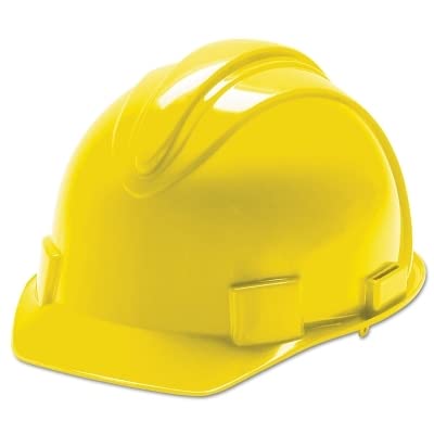 Jackson Safety 3013370 Hard Hat - ANSI Certified Yellow Safety Helmet for Construction & Industrial Work - Lightweight & Durable Charger Hardhat for Electricians, Engineers & Workers
