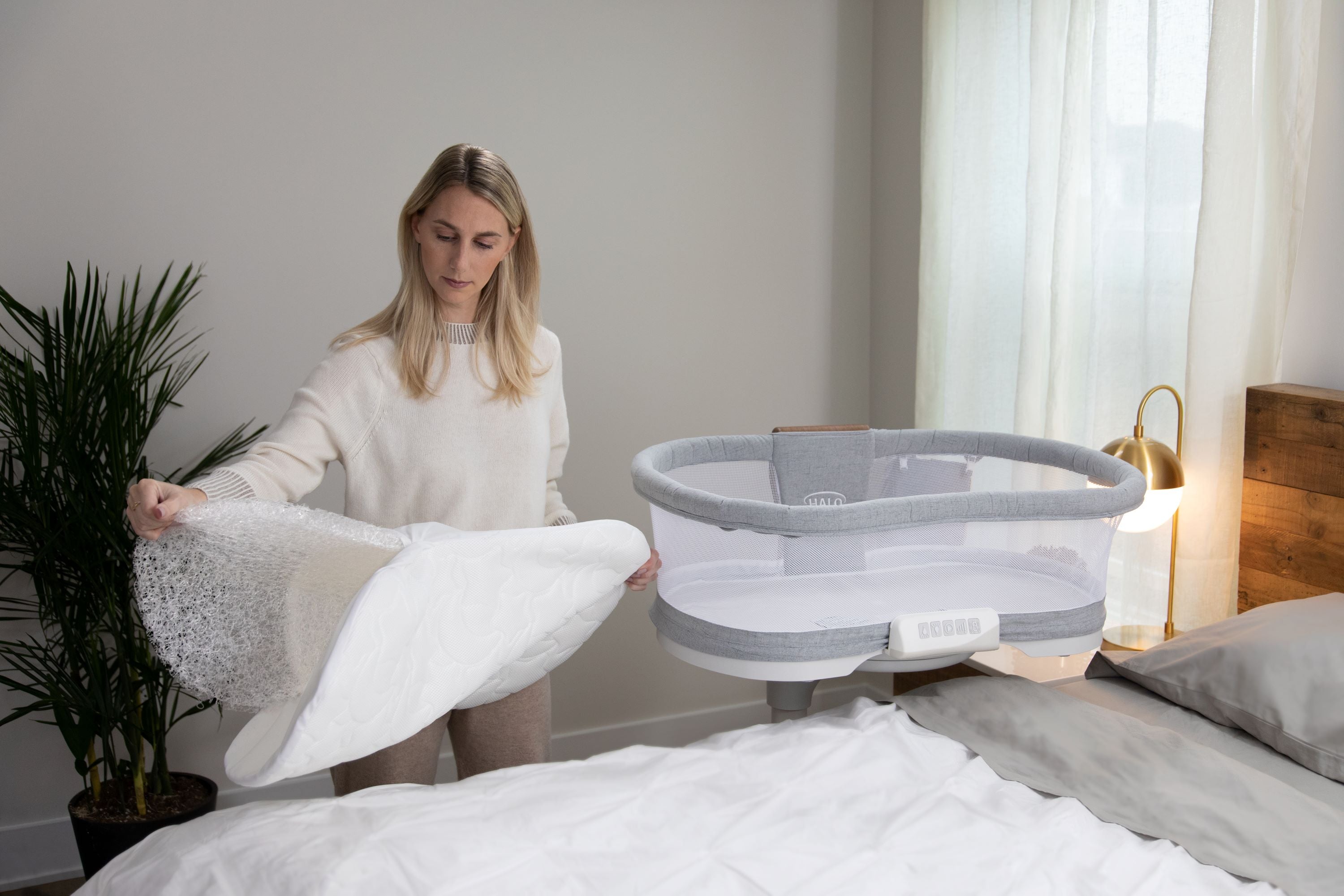 Halo BassiNest Breathable Baby Mattress - Safe & Comfortable Crib Mattress for Newborns & Infants - Perfect for Nursery, Co-Sleeping, and Travel
