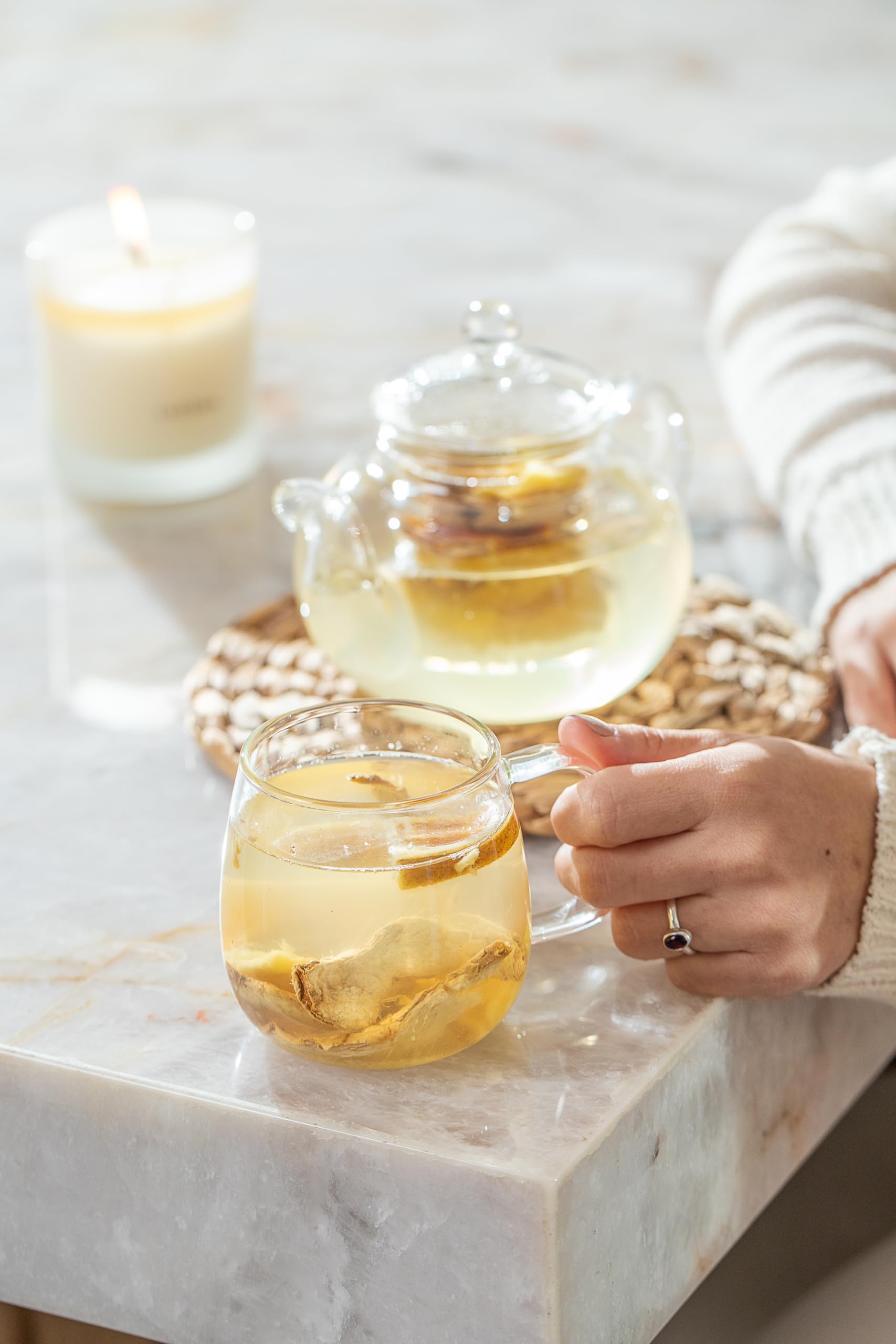 Moosa Inmune Citric Exotic Dried Fruit Tea Mix - Ginger, Pineapple, Orange & Tamarillo Infusion | Caffeine-Free, Vegan, Gluten-Free | Perfect for Hot Tea, Iced Tea, Cocktails & Mocktails - Pack of 6