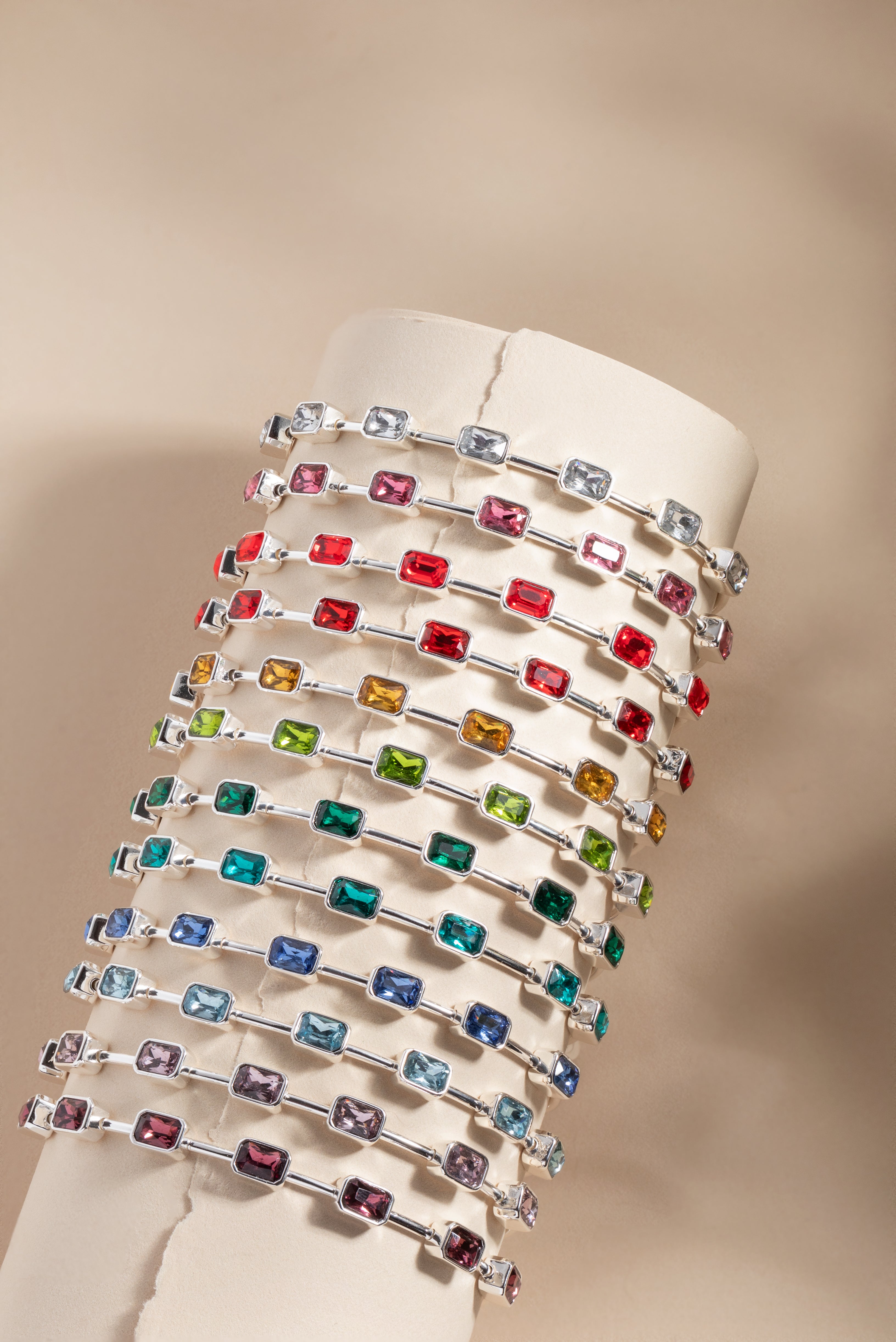 April Birthstone Emerald Cut Sterling Silver Bangle Bracelet for Women - Elegant Jewelry Gift for Birthday, Anniversary & Special Occasions
