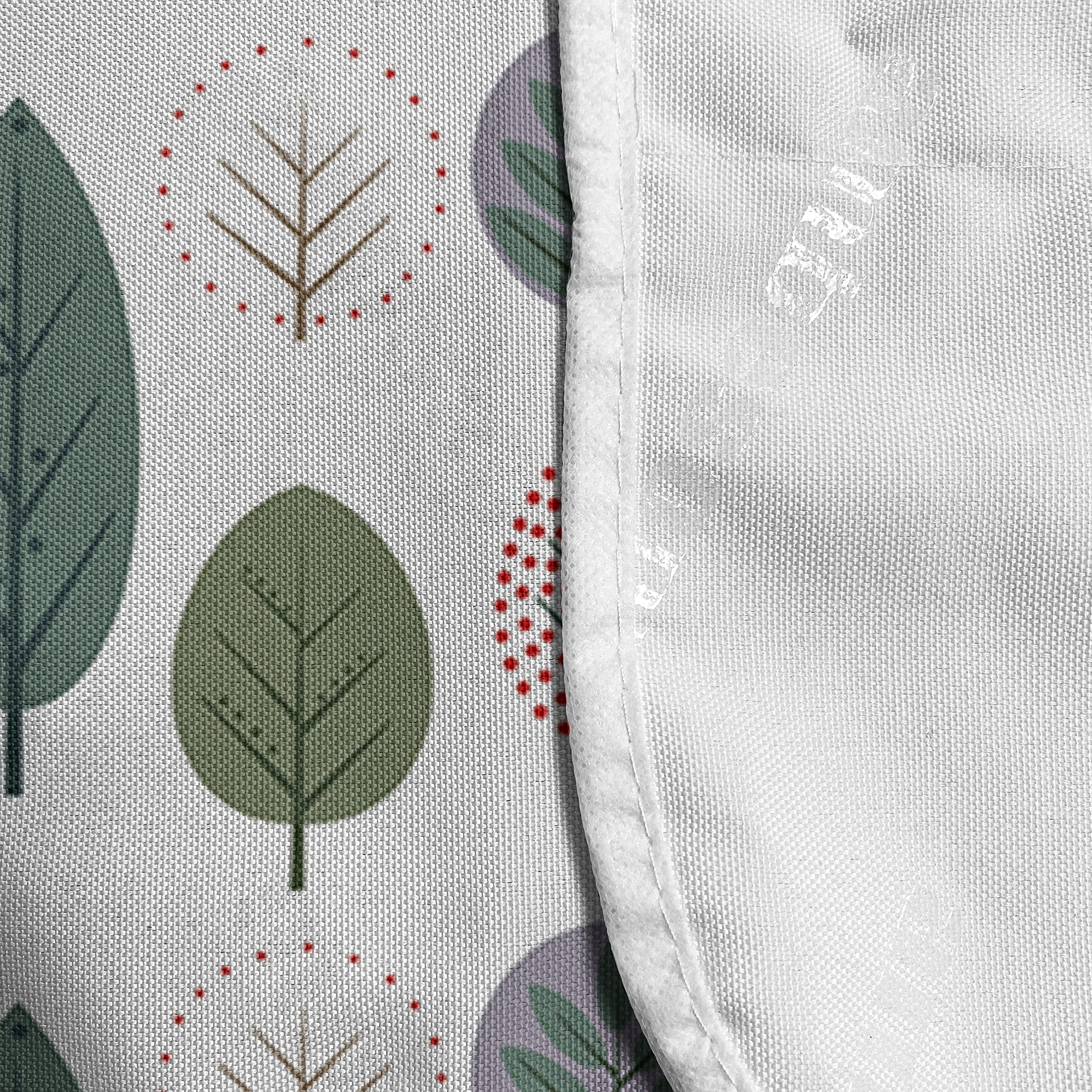 Ambesonne Autumn Microwave Cover - Waterproof Kitchen Organizer with Pockets, 36x12 Inches, Purple Grey & Laurel Green - Perfect for Fall Decor & Small Kitchen Storage