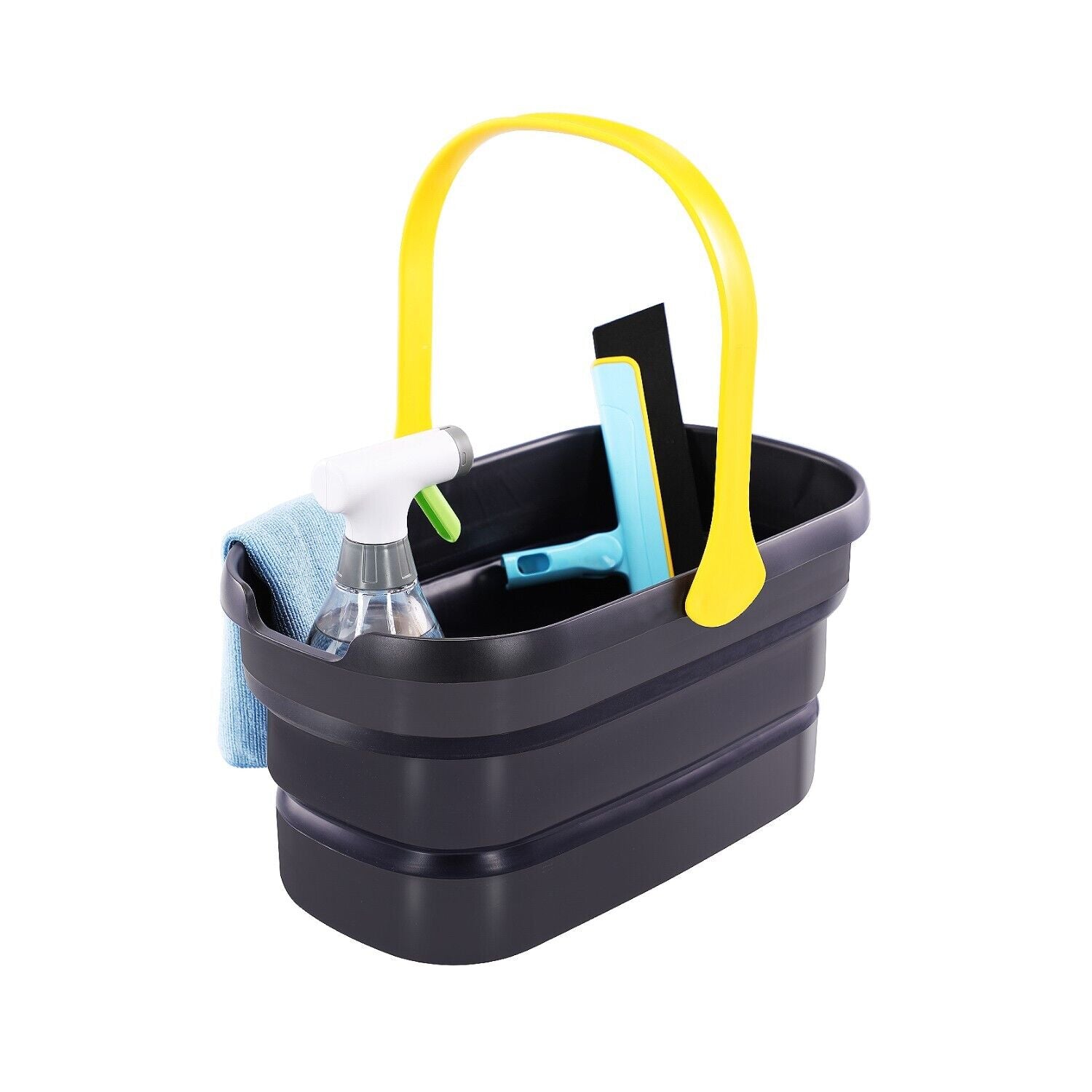10L Collapsible Washing & Storage Bucket - Portable Foldable Mop, Food, Drink Container for Home, Camping & Outdoor Use - Perfect for Cleaning, Camping Trips & Emergency Storage