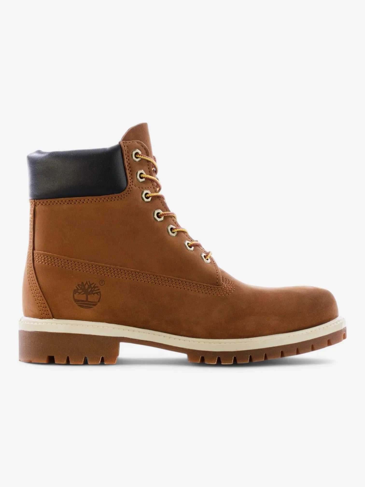 Timberland Premium 6 Inch Waterproof Boots for Men - Brown Leather Hiking & Work Boots - All-Weather Outdoor & Construction Use