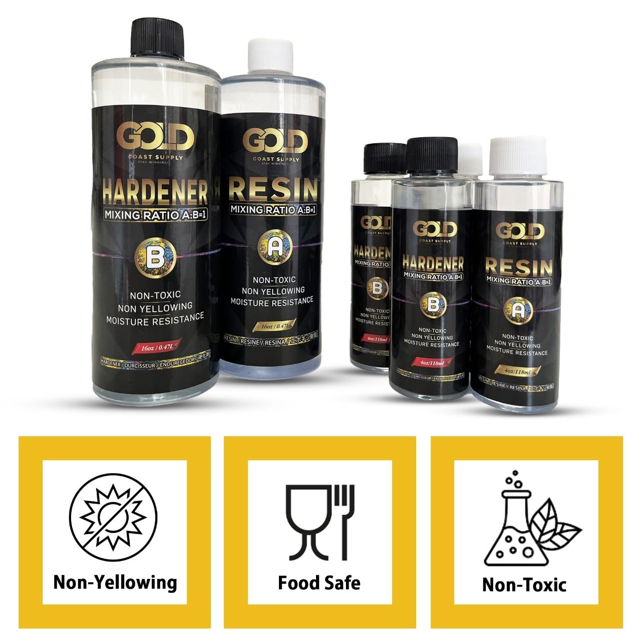 Premium 16 oz Epoxy Resin Kit for DIY Crafts, Jewelry Making, Wood Coating & Resin Art - Crystal Clear, Self-Leveling, Non-Toxic, BPA-Free (8oz Resin + 8oz Hardener) - Perfect for Home Decor, River Tables & Geode Art Projects
