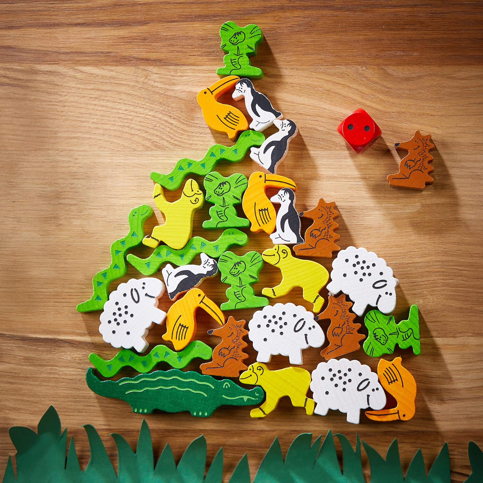 HABA Animal Upon Animal - Classic Wooden Stacking Game for Kids & Adults | Fun Family Board Game | Dexterity & Party Game for Ages 4-8 | Perfect for Birthday Parties, Family Game Nights & Classroom Activities | Made in China