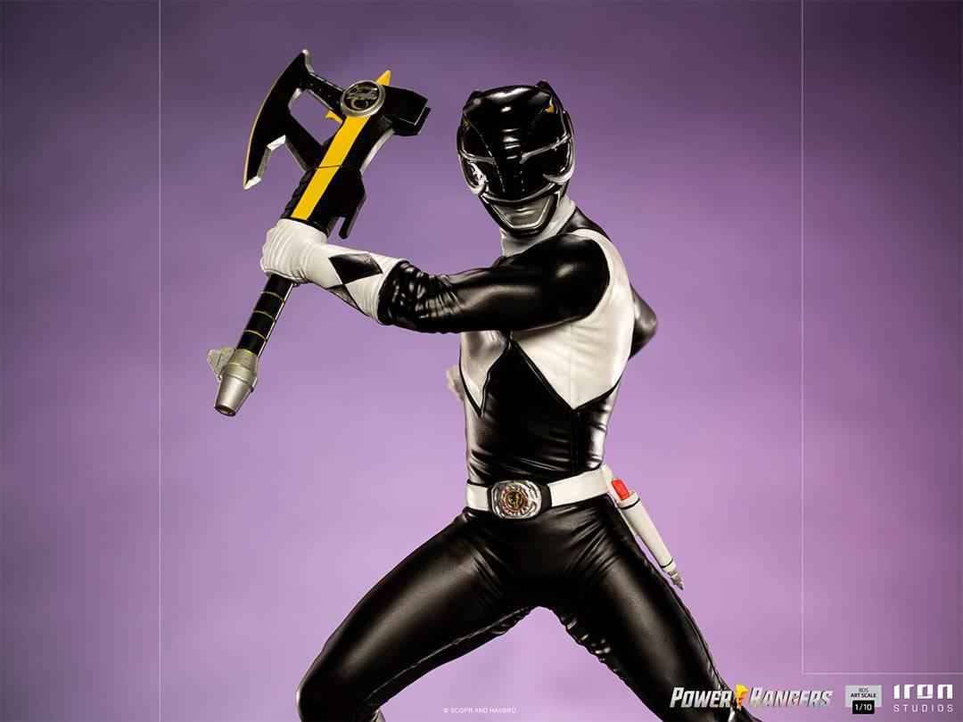 Iron Studios Power Rangers Black Ranger BDS Art Scale 1/10 Statue - Collectible Action Figure for Display & Home Decor