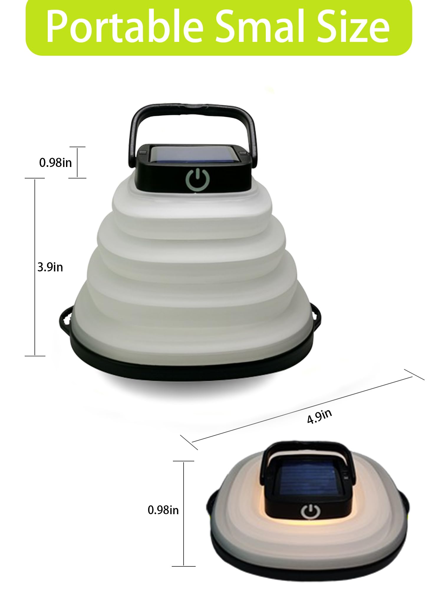Solar Camping Lantern - Portable USB Rechargeable for Hiking, Emergency & Power Outage