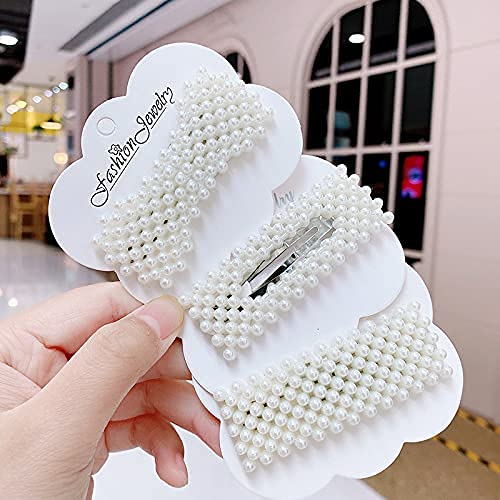 SUNBIRD Korean Pearl Hair Clips for Women - 6pcs Multi-Design Metal Hair Clamps with 1 Free Pearl Clip, Stylish Hair Accessories for Girls & Women | Perfect for Parties, Weddings & Daily Use