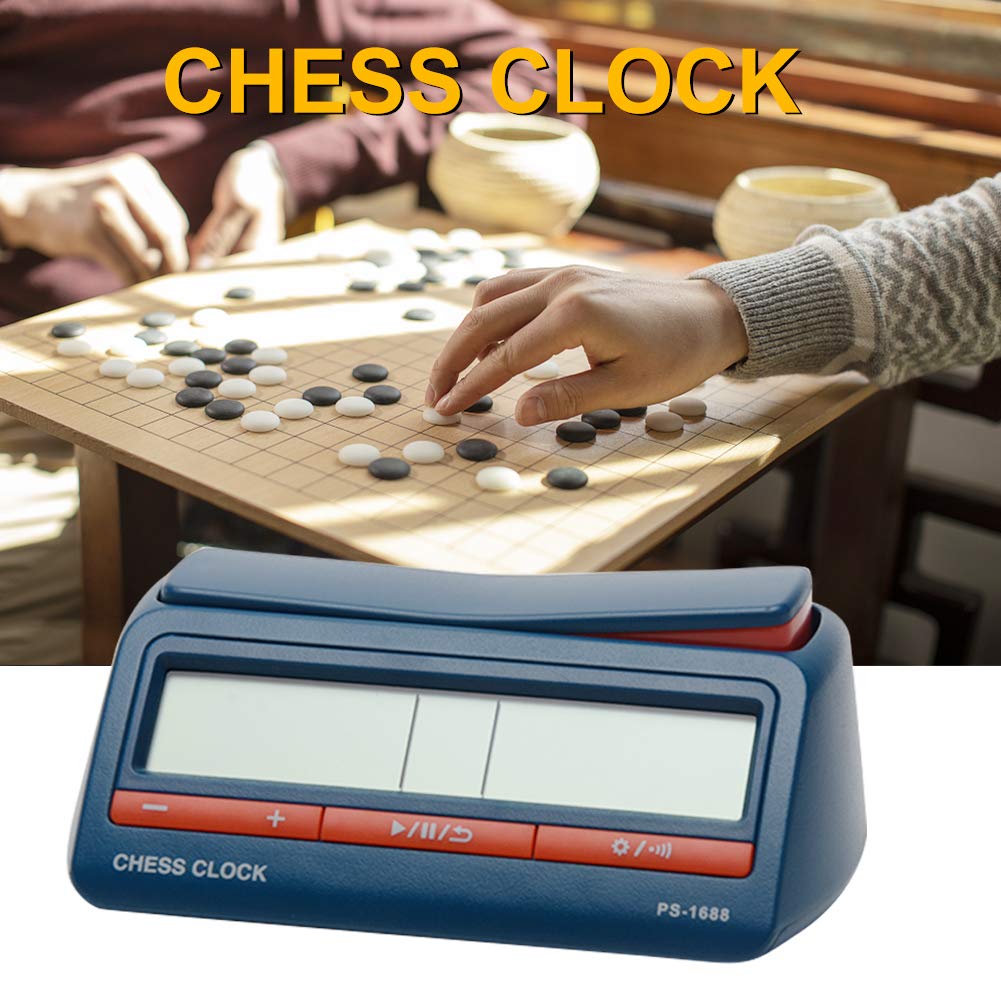 Professional Digital Chess Clock with ABS Display - Advanced Game Timer for Chess, Go & Board Games - Perfect for Tournaments, Clubs & Home Use (Blue)