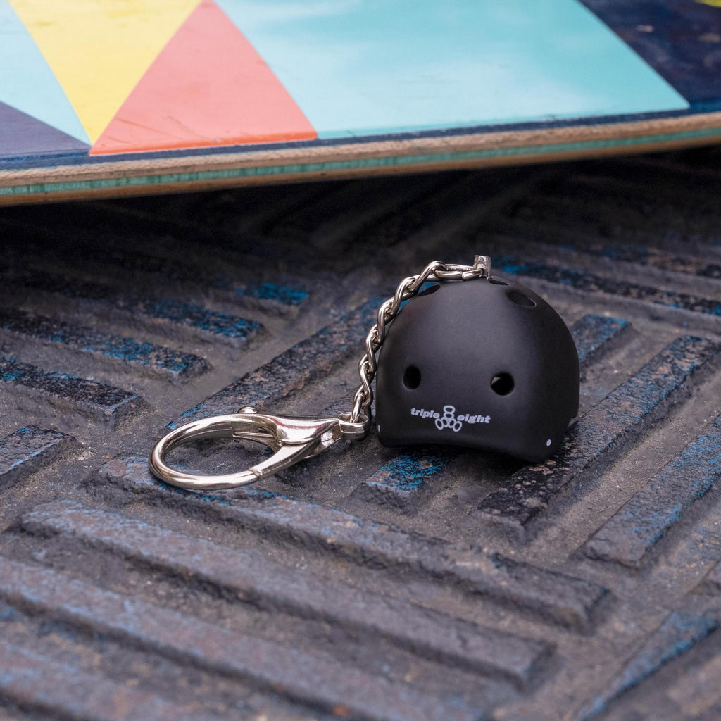 Triple Eight Mini Helmet Keychain - Durable Skateboard & Bike Safety Key Ring - Perfect for Keys, Backpacks & Sports Gear Accessories