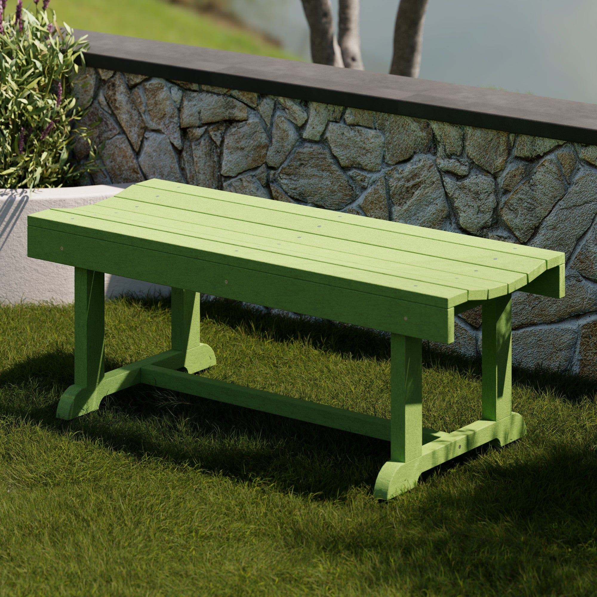 Heritage 42 and 68 Inch Patio Benches - Outdoor Garden Furniture for Backyard, Deck, or Poolside Relaxation
