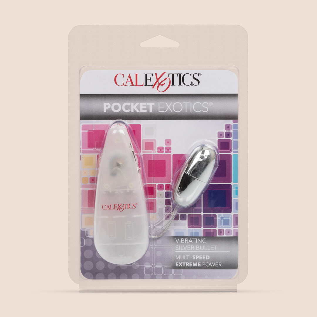 Premium Silver Bullet Vibrator - Rechargeable Pocket-Sized Personal Massager for Women | Discreet & Powerful Clitoral Stimulation | Perfect for Travel, Solo Play & Couples Intimacy