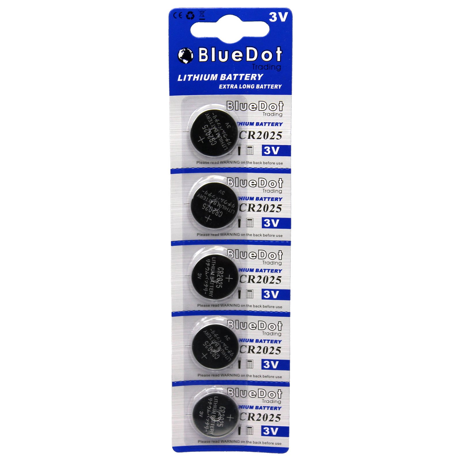 CR2025 3V Lithium Battery - 5 Pack for Watches & Calculators
