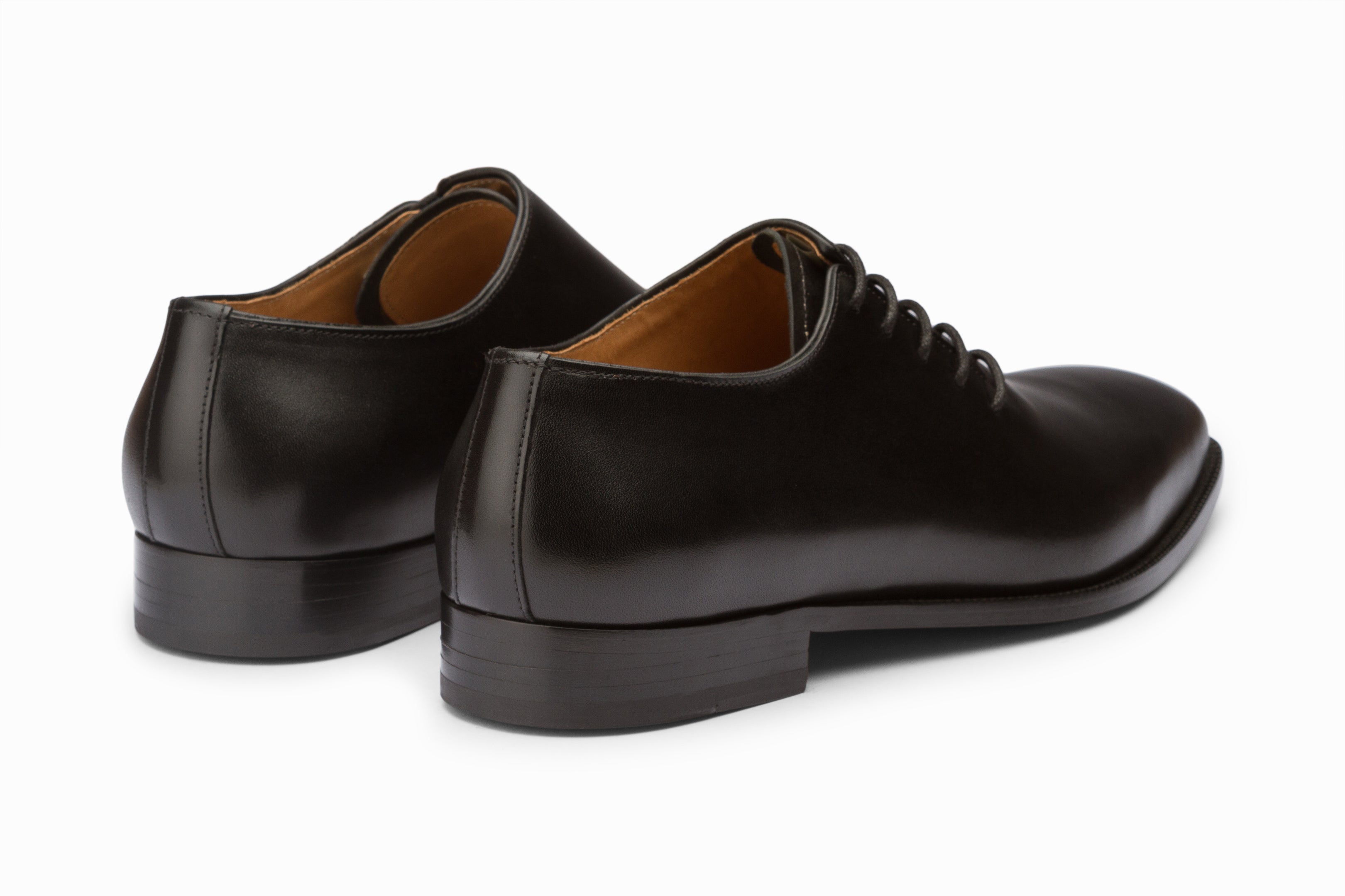 Premium Black Wholecut Oxford Dress Shoes with Side Lacing - Classic Formal & Business Attire for Men