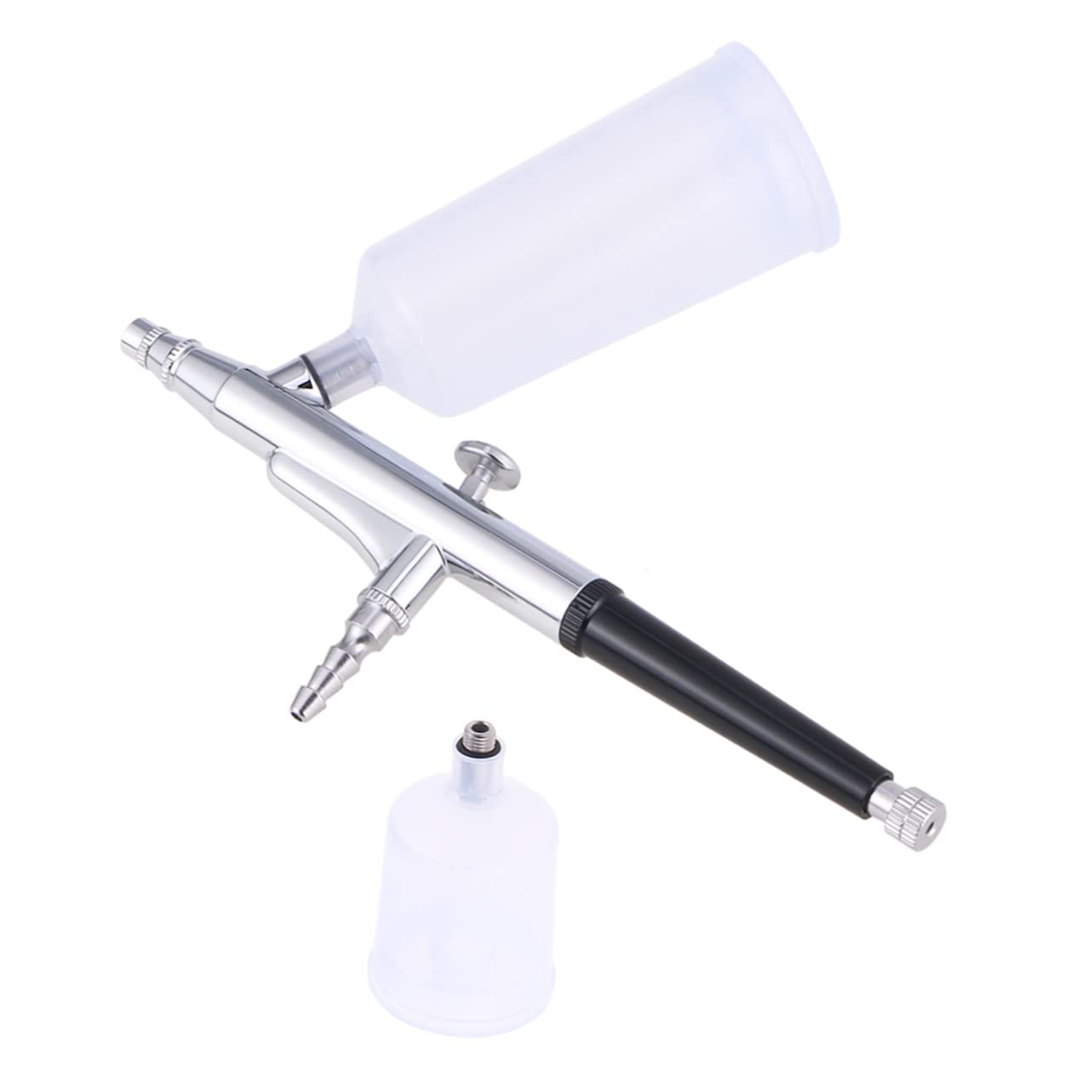 DOITOOL Professional 0.3mm Silver Airbrush Kit for Nail Art, Cake Decorating & Temporary Tattoos - Gravity Feed Air Brush Pen Set - Perfect for DIY Crafts, Body Painting & Food Design
