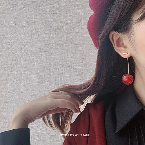 Kakyoin Cherry Dangle Earrings for Women - Sweet & Lovely Fruit Drop Earrings - Funny & Cute Gift for Her - Perfect for Cosplay, Anime Conventions & Kawaii Fashion