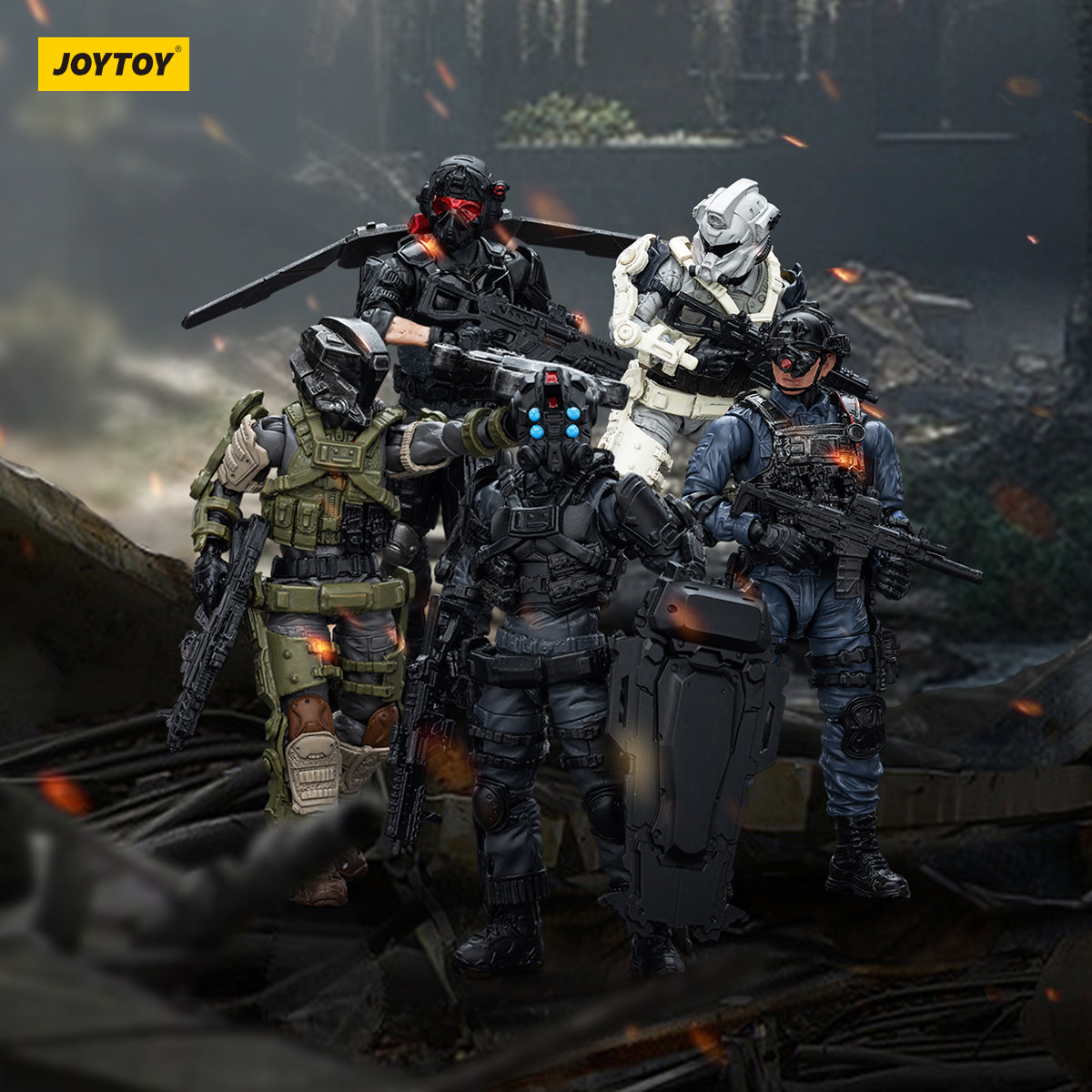1/18 JOYTOY 3.75 Inch Hardcore Coldplay Action Figure Army Builder Promotion Pack (32-36 Figures) - Perfect for Collectors, Military Dioramas & Tabletop Gaming
