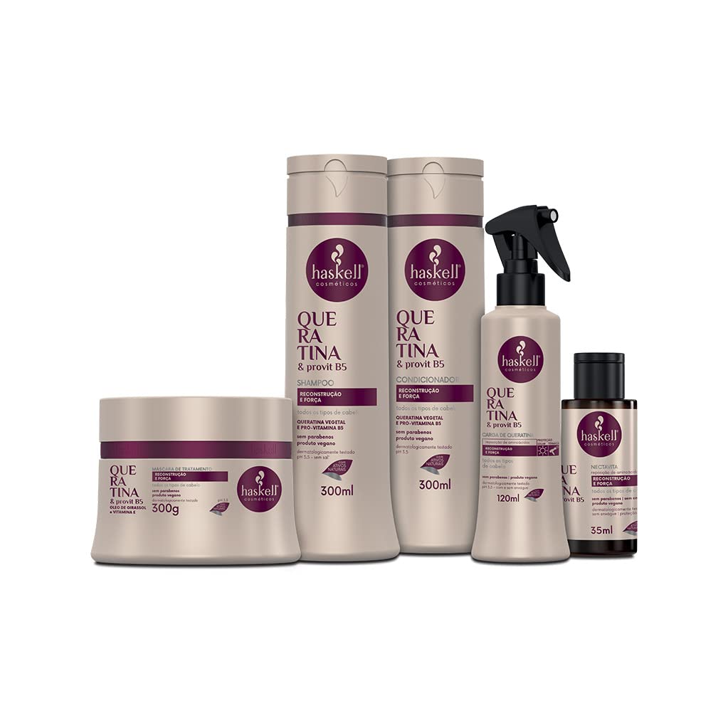 Haskell Keratin Collection Conditioner 500ml (16.9 Fl Oz) - Deep Hydrating & Repairing Hair Treatment for Damaged Hair - Perfect for Salon-Quality Smoothing at Home