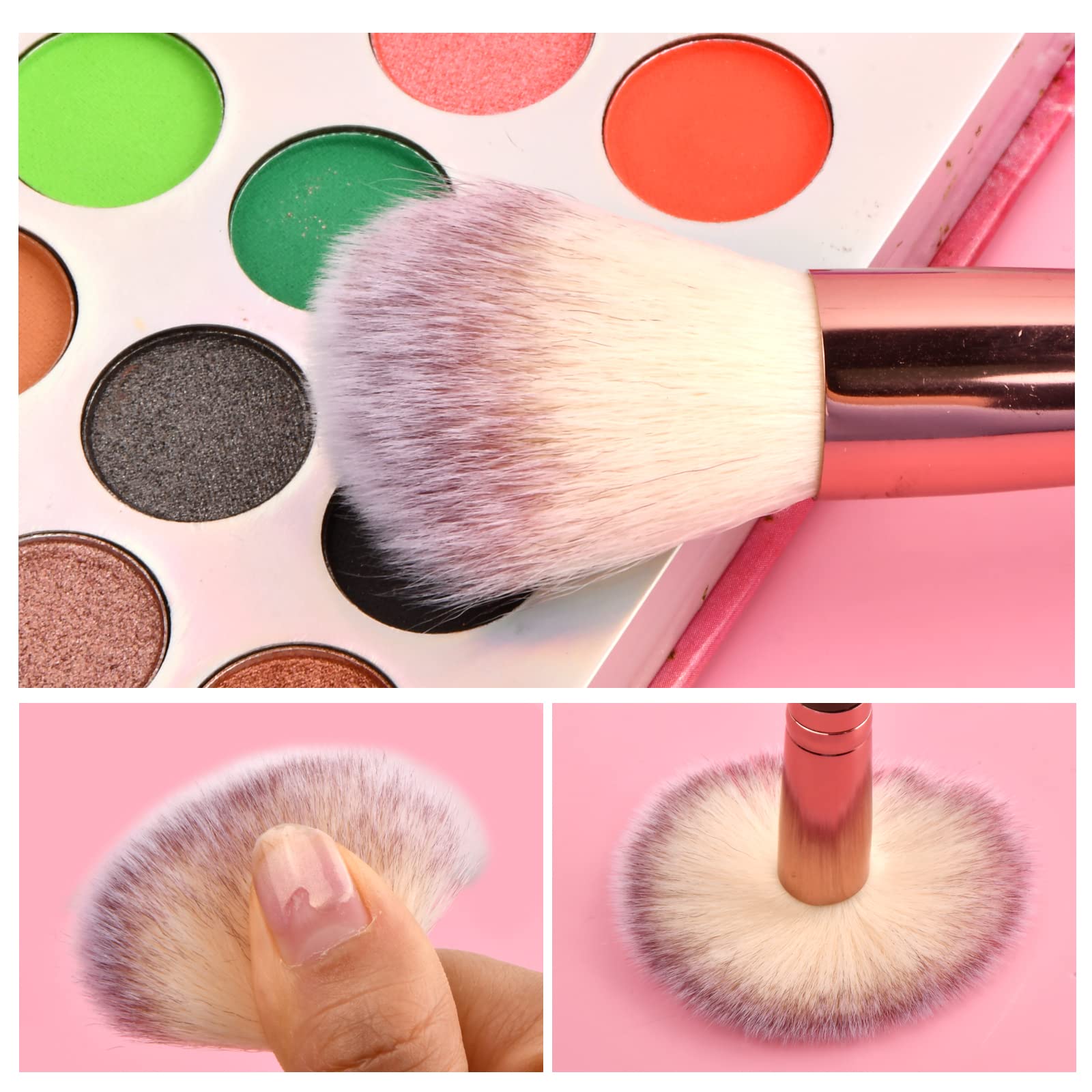 Hoxfly Double Ended Makeup Brush - Soft Dense Bristles for Foundation & Contouring | Perfect for Blush, Highlight & Concealer Application