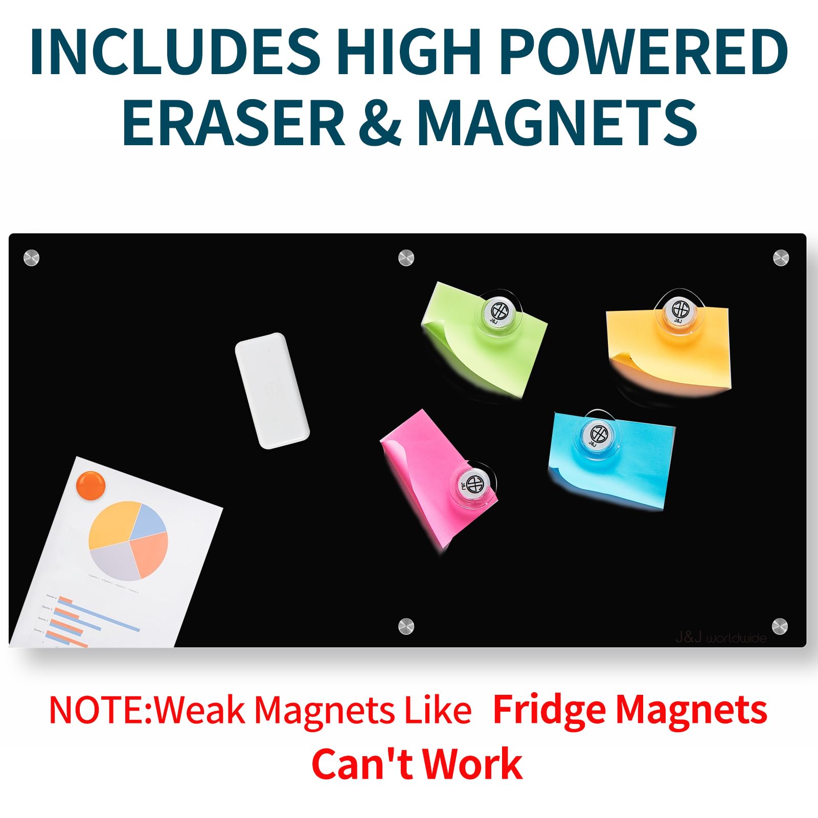 Premium 6' x 3' Magnetic Glass Whiteboard - Frameless Dry Erase Board for Office & Classroom - Includes Markers, Eraser & Marker Tray - Perfect for Home Office, School, or Conference Room Presentations