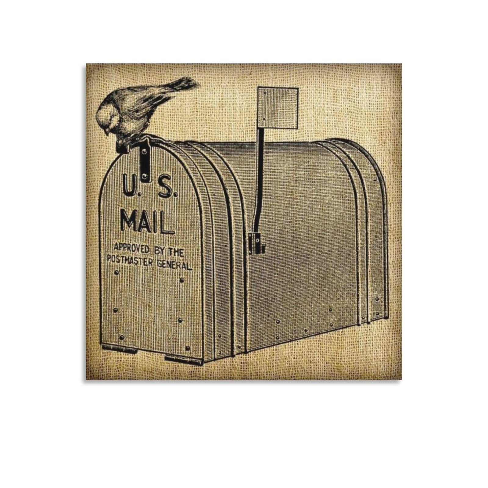 Vintage American Mailbox Poster - Retro Wall Art Decor for Bedroom, Living Room & Office - Aesthetic Prints & Abstract Wallpaper - Perfect for Home, Dorm & Cafe Decor