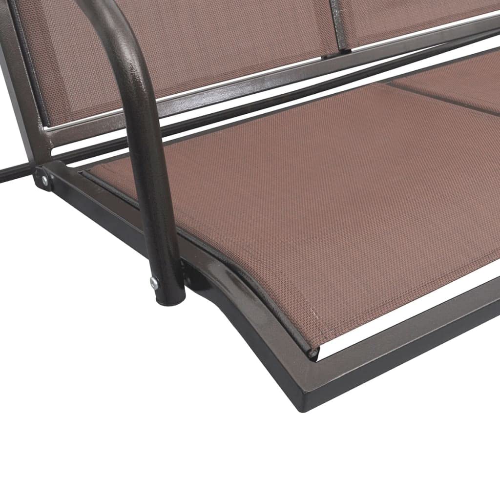 SKM Outdoor Garden Swing Bench with Canopy - Weather-Resistant Patio Furniture for Backyard, Porch, or Poolside Relaxation - Perfect for Coffee Time and Outdoor Lounging