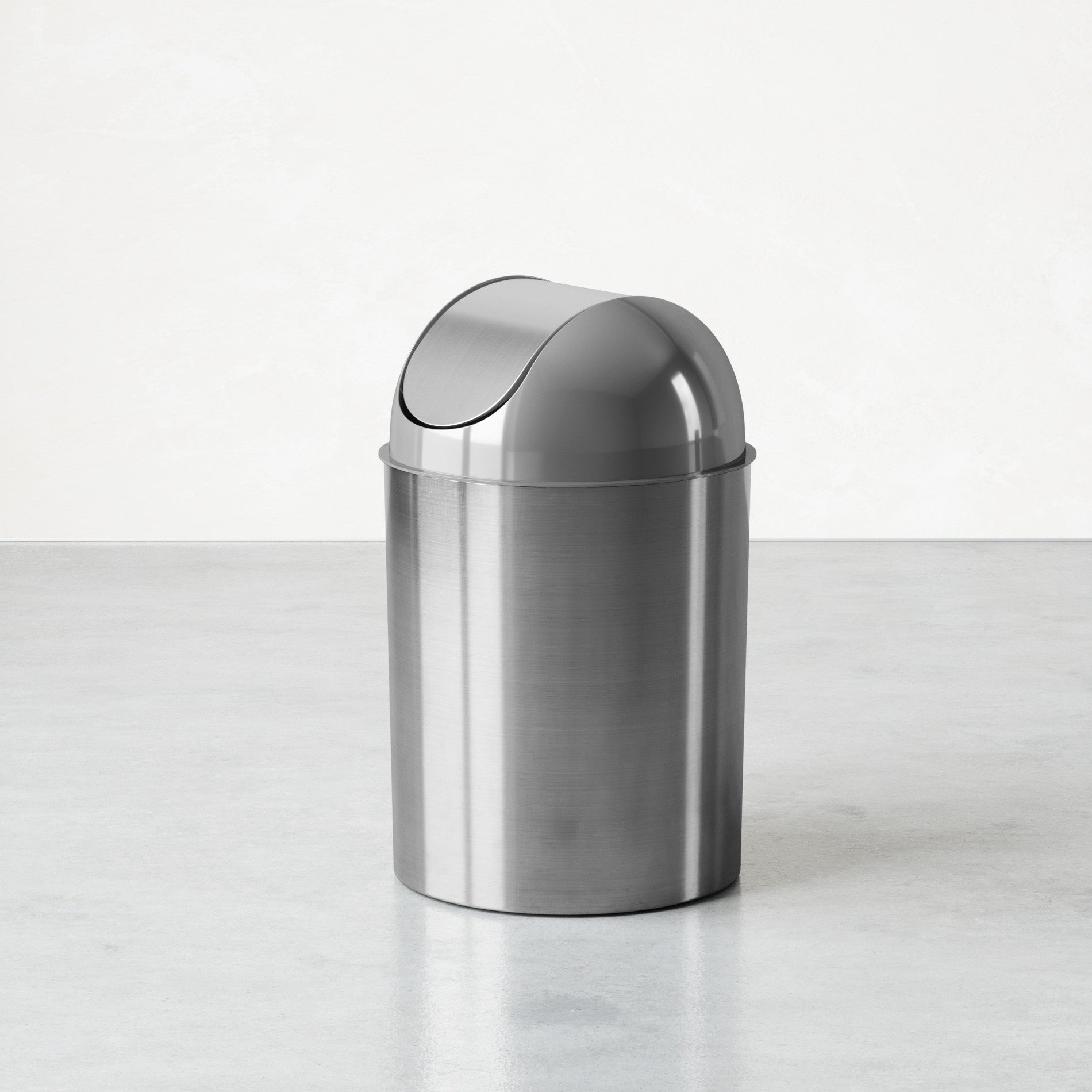 Stainless Steel Mezzo Trash Can - 13 Gallon/50L Kitchen & Office Waste Bin with Lid - Odor Control & Hands-Free Foot Pedal - Perfect for Home, Kitchen, Office & Bathroom Use