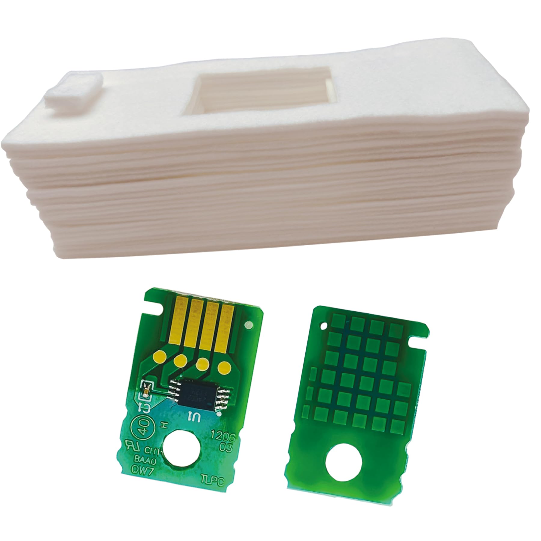 HEMEINY MC-30 Maintenance Sponge Pad & Chip Replacement for Canon imagePROGRAF PRO-2100/4000/4100/6000/6100/TX-3000/3100/4000/4100 Printers - Printer Maintenance Kit for High-Quality Printing & Ink Absorption