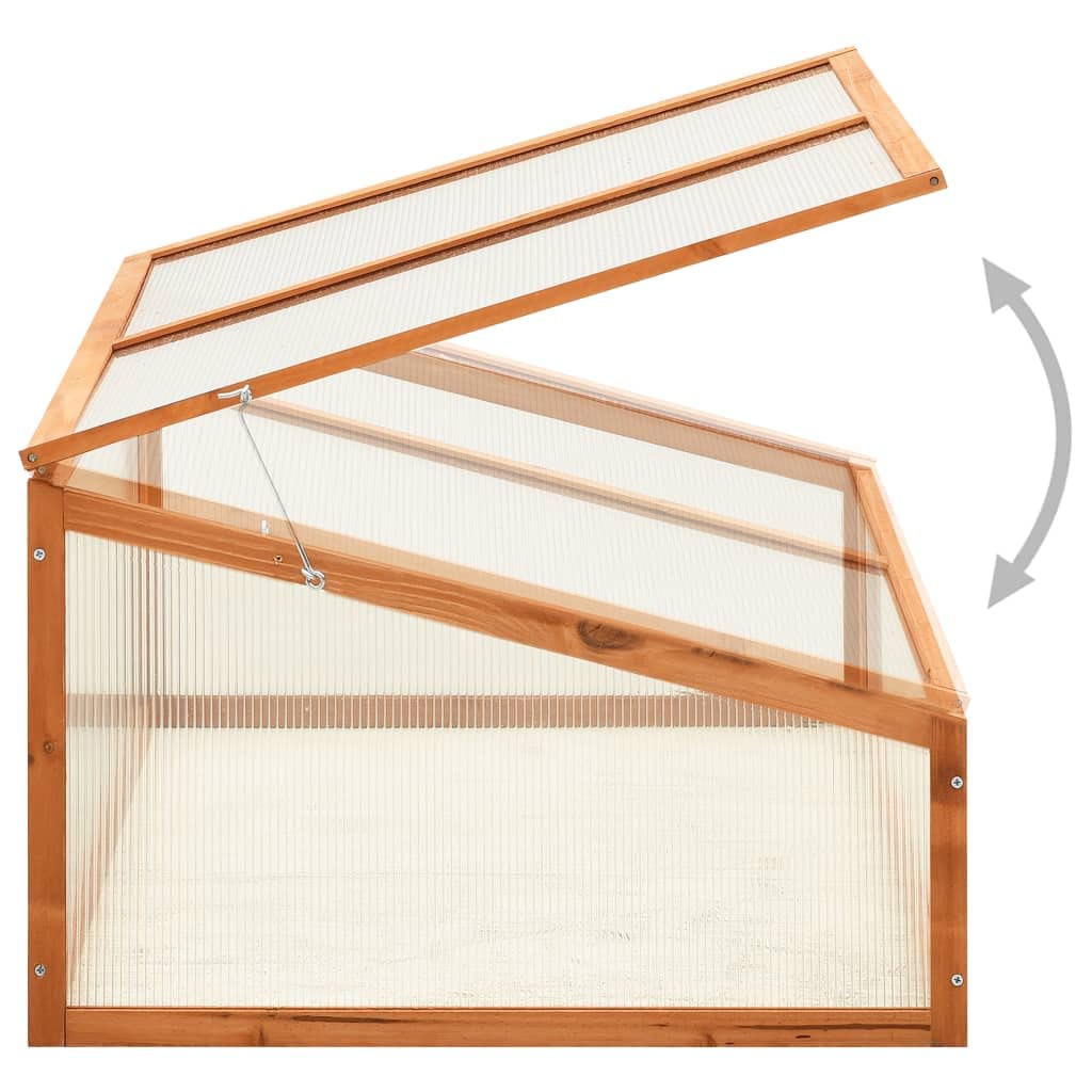 CHARMMA Greenhouse 39.4x25.6x15.7 Inch Firwood Plant Growing Box - Perfect for Indoor Herb Garden, Seed Starting & Plant Propagation