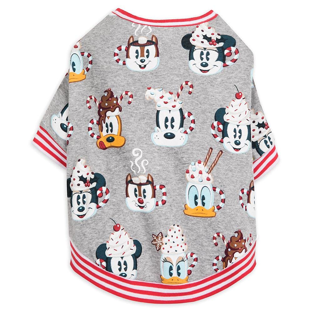 Disney Mickey Mouse and Friends Holiday Pajama Top for Small Dogs & Cats - Festive Christmas Pet Costume, Size S, Multicolor | Perfect for Holiday Photos & Family Gatherings