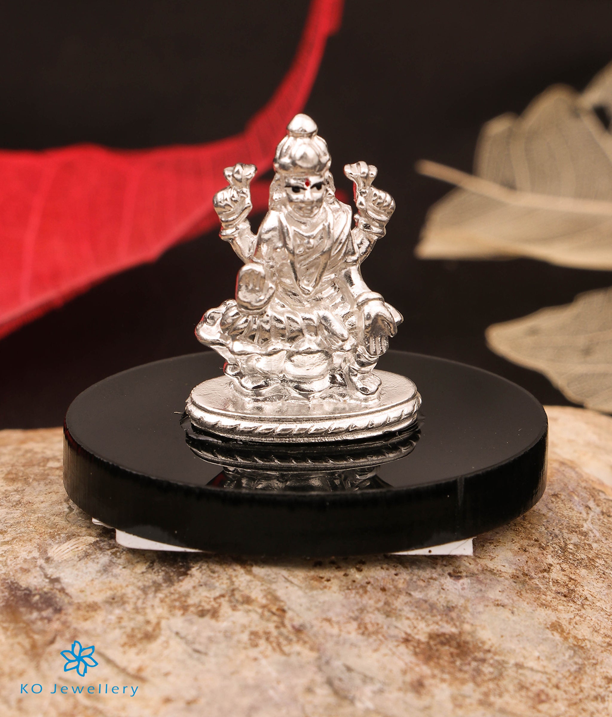 Aadishree Silver Lakshmi Idol - Handcrafted Hindu Goddess Statue for Home Altar, Pooja Room & Spiritual Decor | Perfect for Diwali, Wedding Gifts & Meditation Spaces